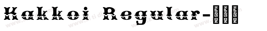 Kakkoi Regular字体转换